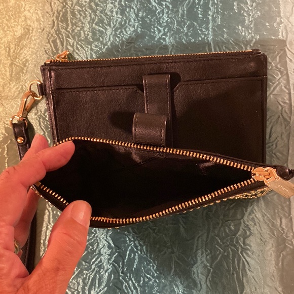 Michael Kors Adele Rose studded Leather Smartphone Wallet Black - Picture 6 of 12